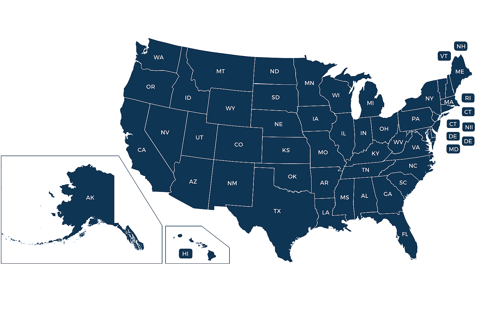 Map of the United States